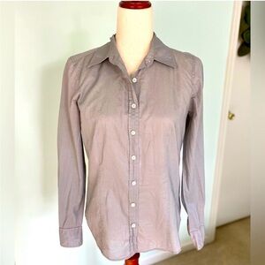 J Crew Factory Grey Button Up Shirt Lightweight Cotton Women’s, size Small